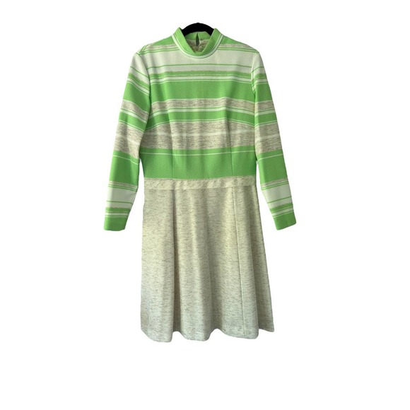 1960s Vintage Mod Striped Dress and Vest Coord Set - Picture 5 of 5